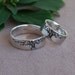 Tree of Life Ring Set 8mm wide Sterling silver Bands