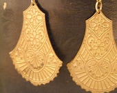 Egyptian Fan gold earrings