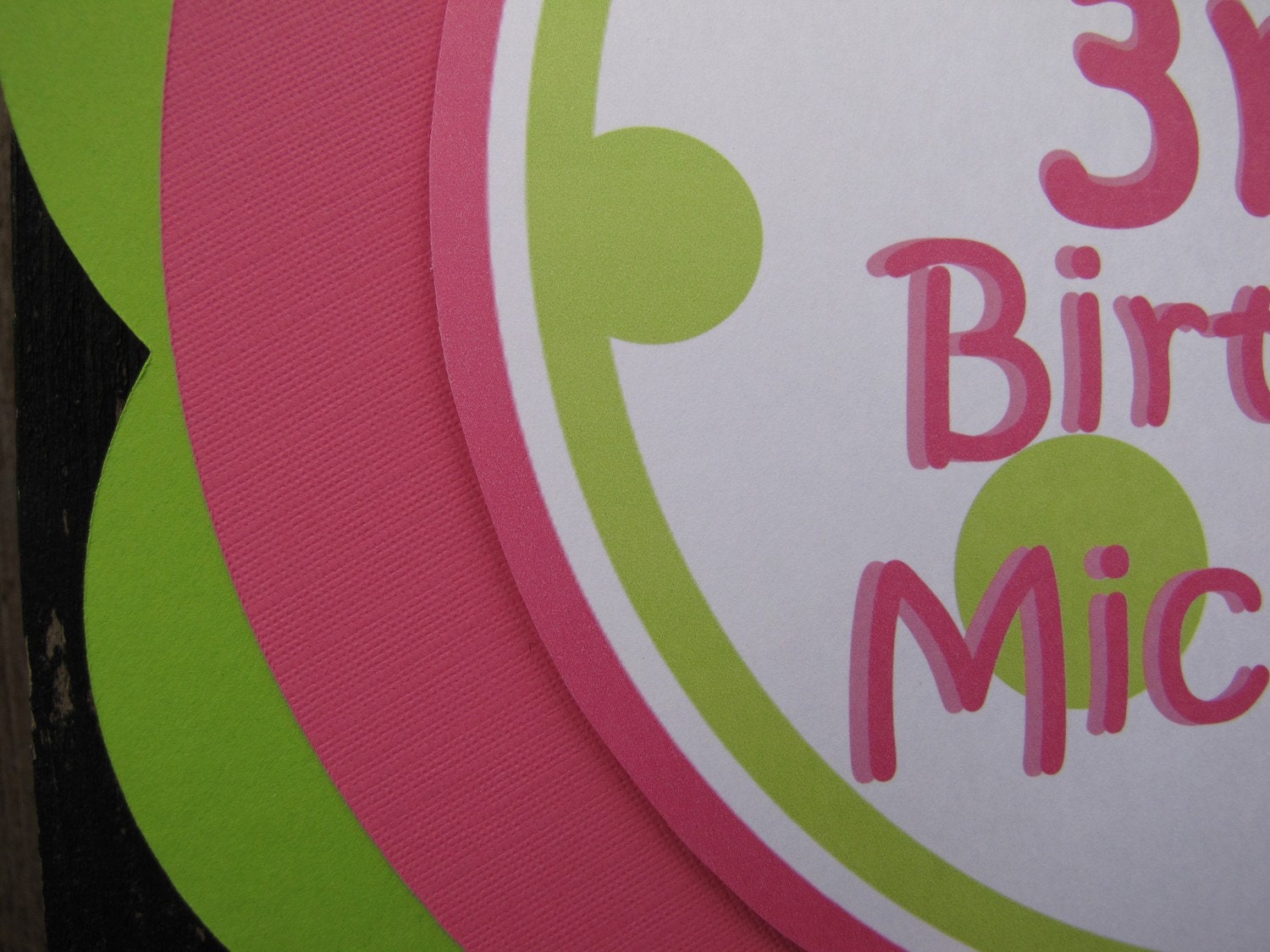 Hot pink and green Party Door Sign