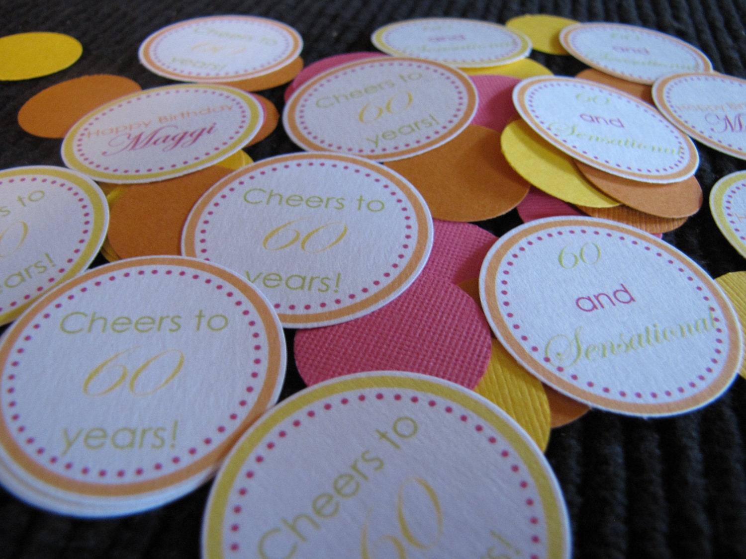 Adult Table Confetti FEMALE- You choose the colors and wording