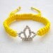 Crown friendship bracelet yellow bracelet rhinestone bracelet stack jewelry