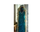 Mermaid sequin dress from vintage fishtail 80's costume crown beads