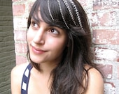 White Stripes Collection - 4 Grizzly Feather Hair Extensions for BANGS with a 4 FREE Micro Beads, short length