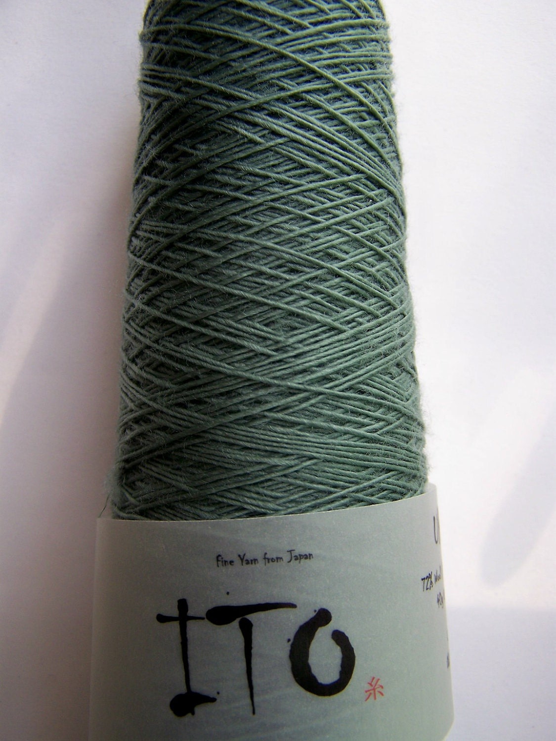 lace yarn URUGAMI mint wool/paper blend from ITO yarns 40g