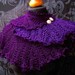 handknitted shawl purple