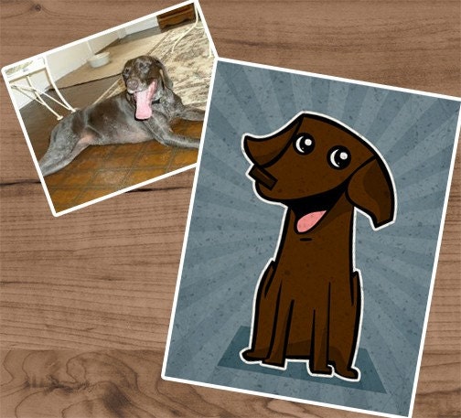 Custom Pet portrait from your photos Cats Dogs Bunnies DIGITAL VERSION