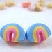 Lucky Charms marshmallow stud earrings. Polymer clay. The original. Free US shipping.