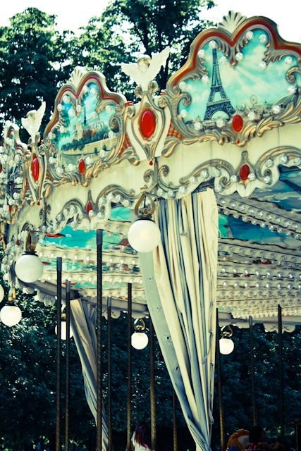 Carousel in the Tulleries -  Paris Photography - Carnival- Whimsical - Paris, France 8x10 Fine Art Photograph