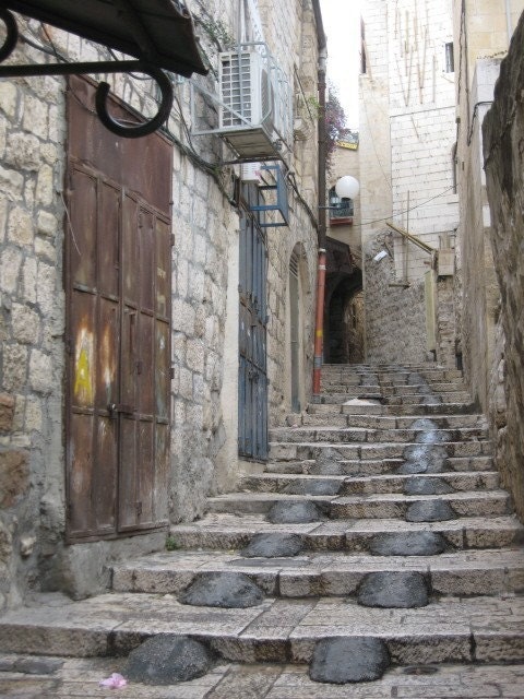 IN STOCK Stairway in Old Jerusalem 8x10 Fine Art Photograph