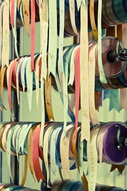 Paris Photography - Romantic Ribbons in French Patisserie Laduree - 8x10 Fine Art Photograph- affordable home decor - Valentines Day Pink
