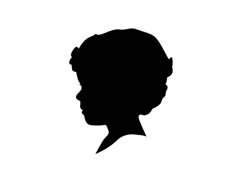 Custom Cut Silhouette Portrait - Unframed 5x7