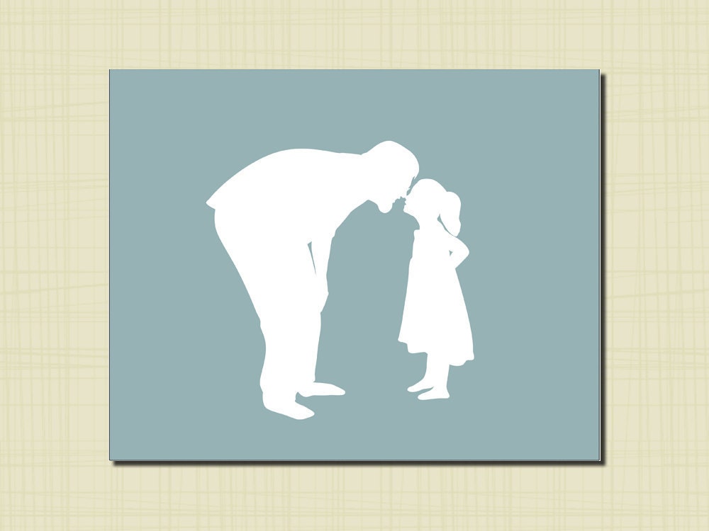 Custom Full Body Silhouette Portrait - Unframed 8x10 Art Print
