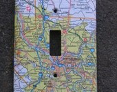 Pittsburgh Pennsylvania Area Road Map Light Switch Plate Cover