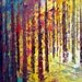 on Sale Original Abstract XLarge Palette Impasto Painting Trees Landscape SUMMER AFTERNOON 48x36 by Luiza Vizoli