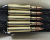 Bullet Belt Buckle Military 5.56 223 Remington Brass