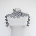 Crochet Cotton Lace Scarf in Gray - Cotton Scarves