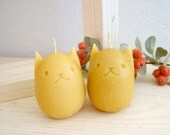 Beeswax Candles - Set of 2 Kitty Eggs