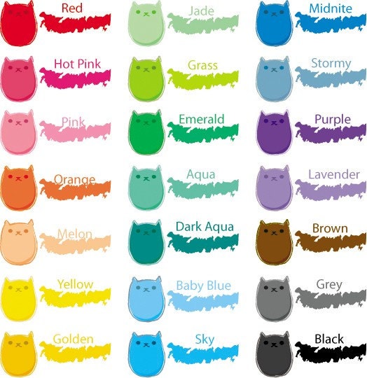 Pick your own Kitty Egg Crayons - 4 Colors