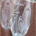 Peacock Feather- Engraved Wedding Glass Toasting Flutes