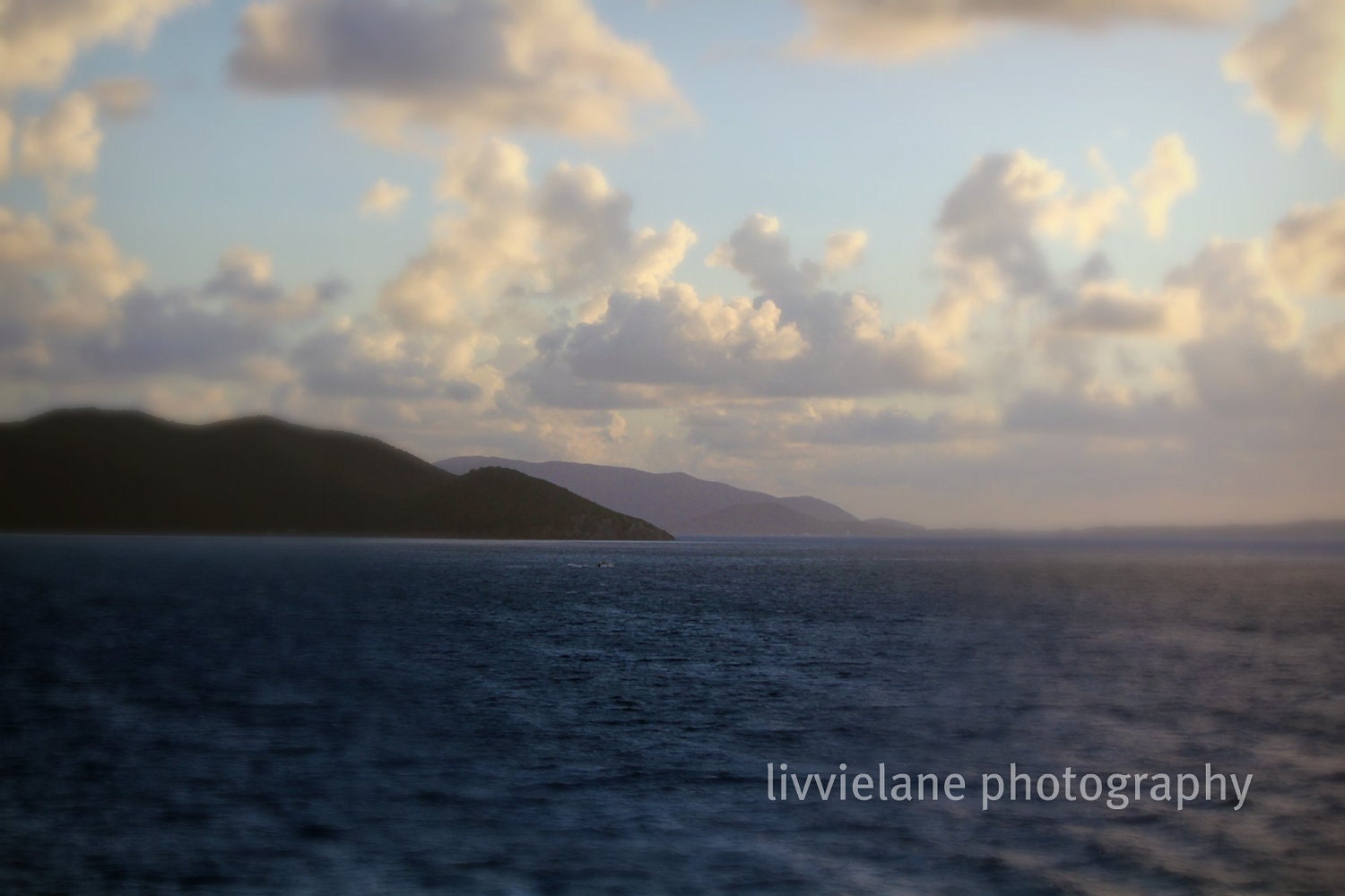 Ocean photography - Just a Dream - 8 x 10 fine art color photograph - nursery-  dark blues and pastels
