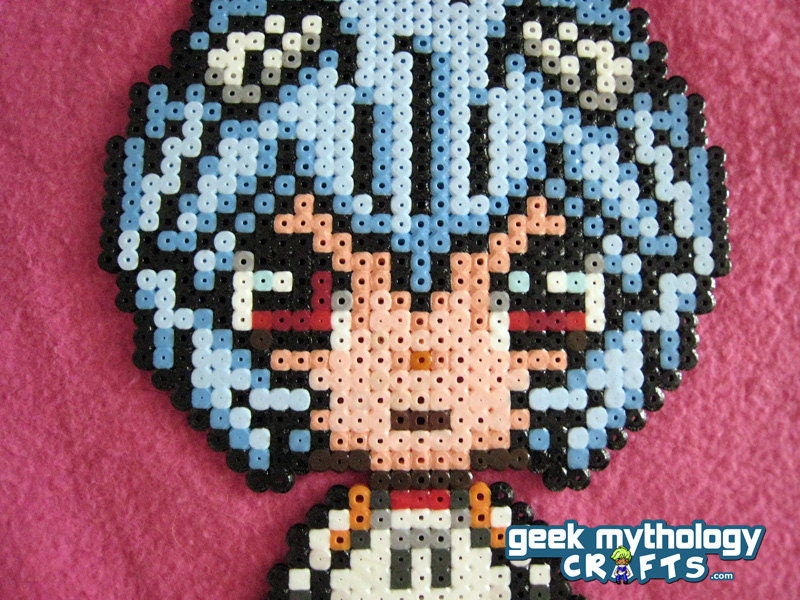 Neon Genesis Evangelion Rei Ayanami Chibishou Perler Bead Sprite