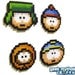 Set of 4 South Park Bead Sprite Decorative Magnets - Stan, Kyle, Kenny, Cartman