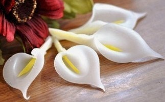 20 Calla Lily Wedding Favor SOAPS, Summer Wedding Favors, Table Decor,  4 inch