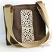 Waxed Canvas Tote Bag -Women's Shoulder Bag - Vintage Lace - Chestnut Brown