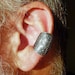 Ear Cuff Large Black and Silver Filigree Goth Earcuff Unisex