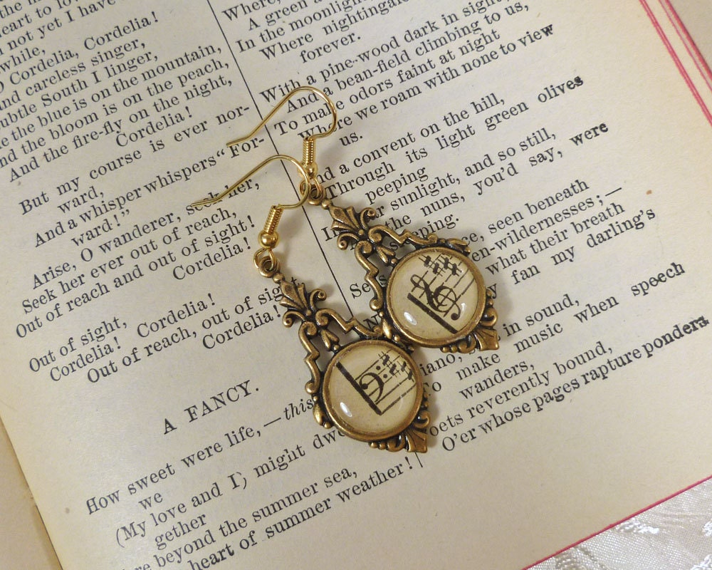 Musical Symbol Earrings Treble Bass Clef