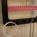 Earring Rack Organizer with 5 pegs PINK Wall Hanging