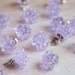 Glass Cluster Dot Earrings - Lilac