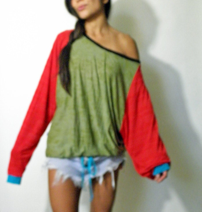 Burn Out Super Loose Raglan Sports Tunic (Reserved)