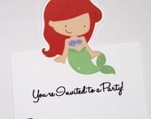 Princess Party - Set of 8 Ariel invitations by The Birthday House