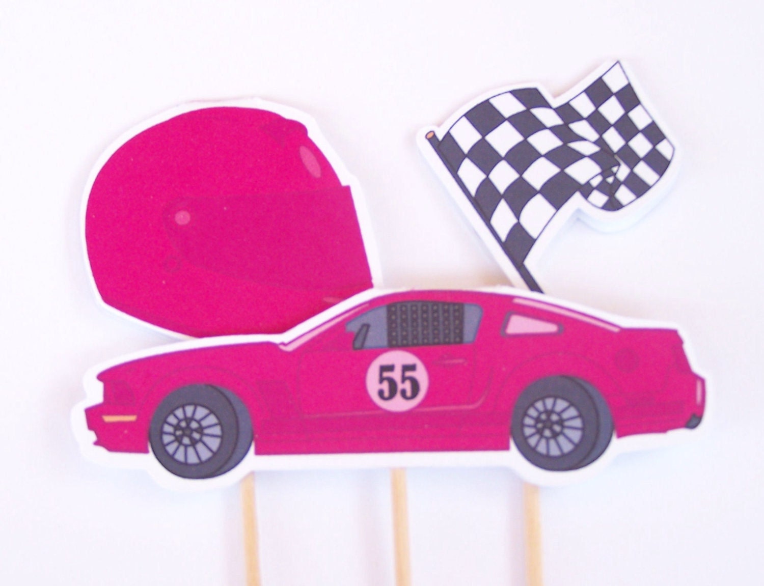 Race Car Party - Set of Assorted 12 Red Race Car Toppers by The Birthday House Il_570xn