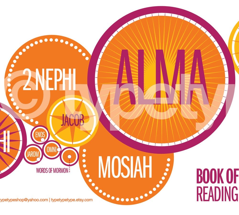 Book OF MORMON reading chart bookmark (bright) (( pack of 10 ))