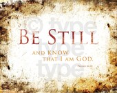 5x7 Be Still and Know cheap-n-chic print