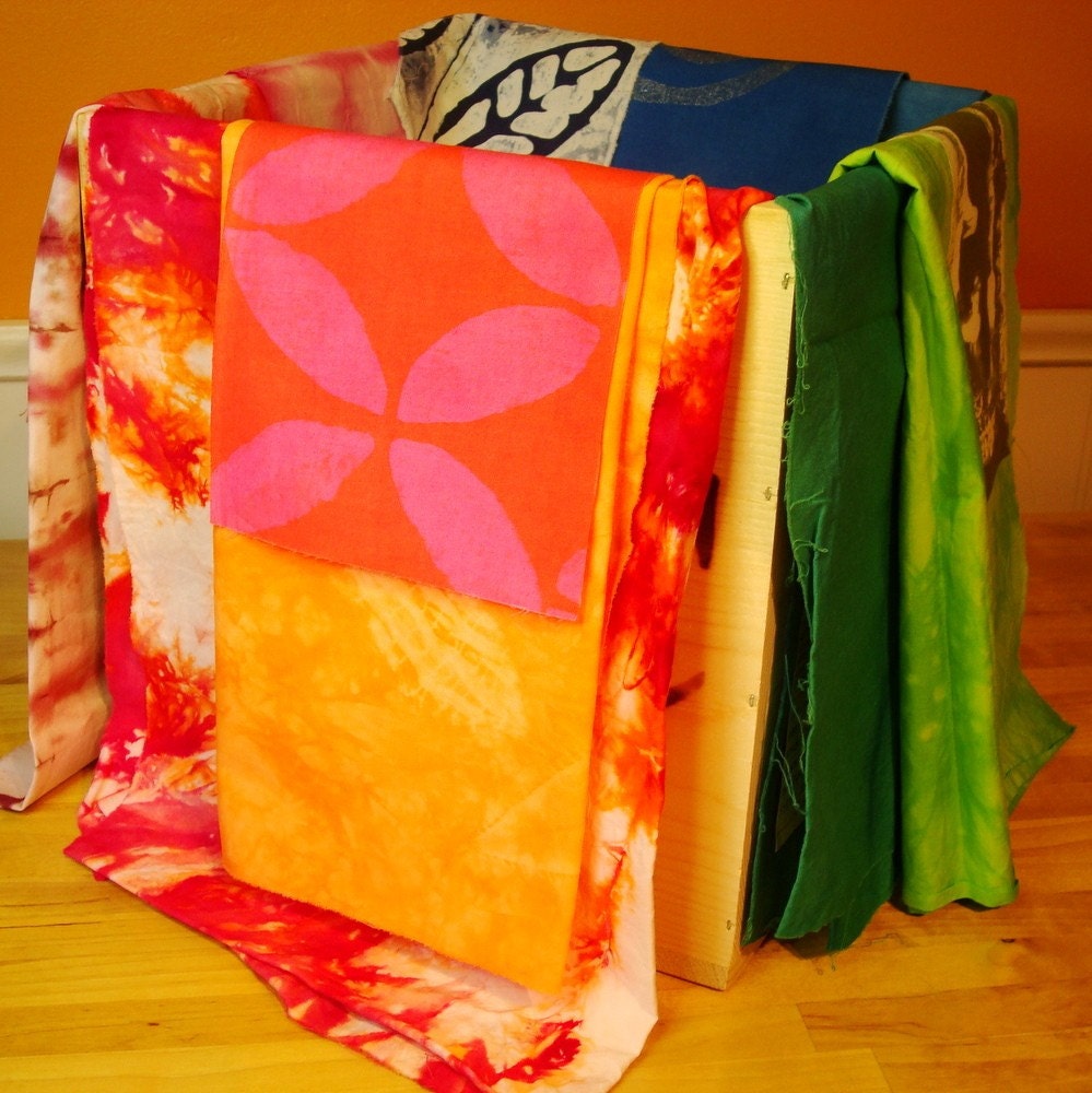 Hand Dyed Cotton and Hemp Fabrics Fun Bundle