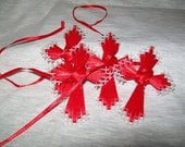 Plastic Canvas Crosses, Set of 4 in Red