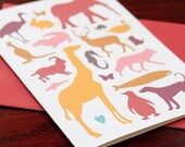 Animal Card - Reds