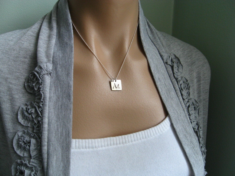 Silver Periodic Table Necklace Science Geekery Necklace Personalized Teacher Appreciation Gift Period Table Elements Ag Fine Silver PMC