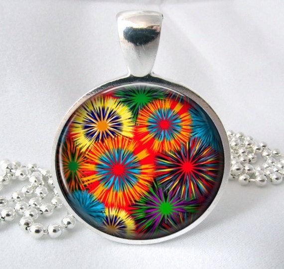 Flower Burst Resin Pendant Art Pendant Necklace Resin Jewelry Pendant Photo Pendant Glass Pendant (286)