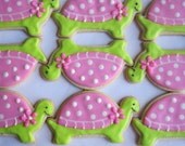 PREPPY TURTLE Sugar Cookie Party Favors, 1 Dozen
