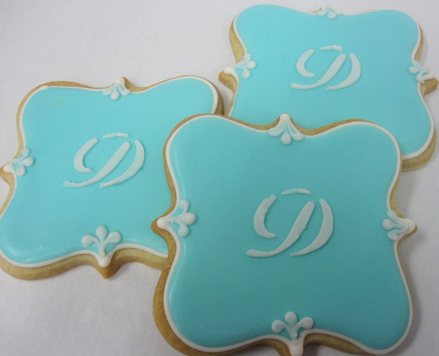 MONOGRAM SQUARE Sugar Cookie Party Favors, 1 Dozen