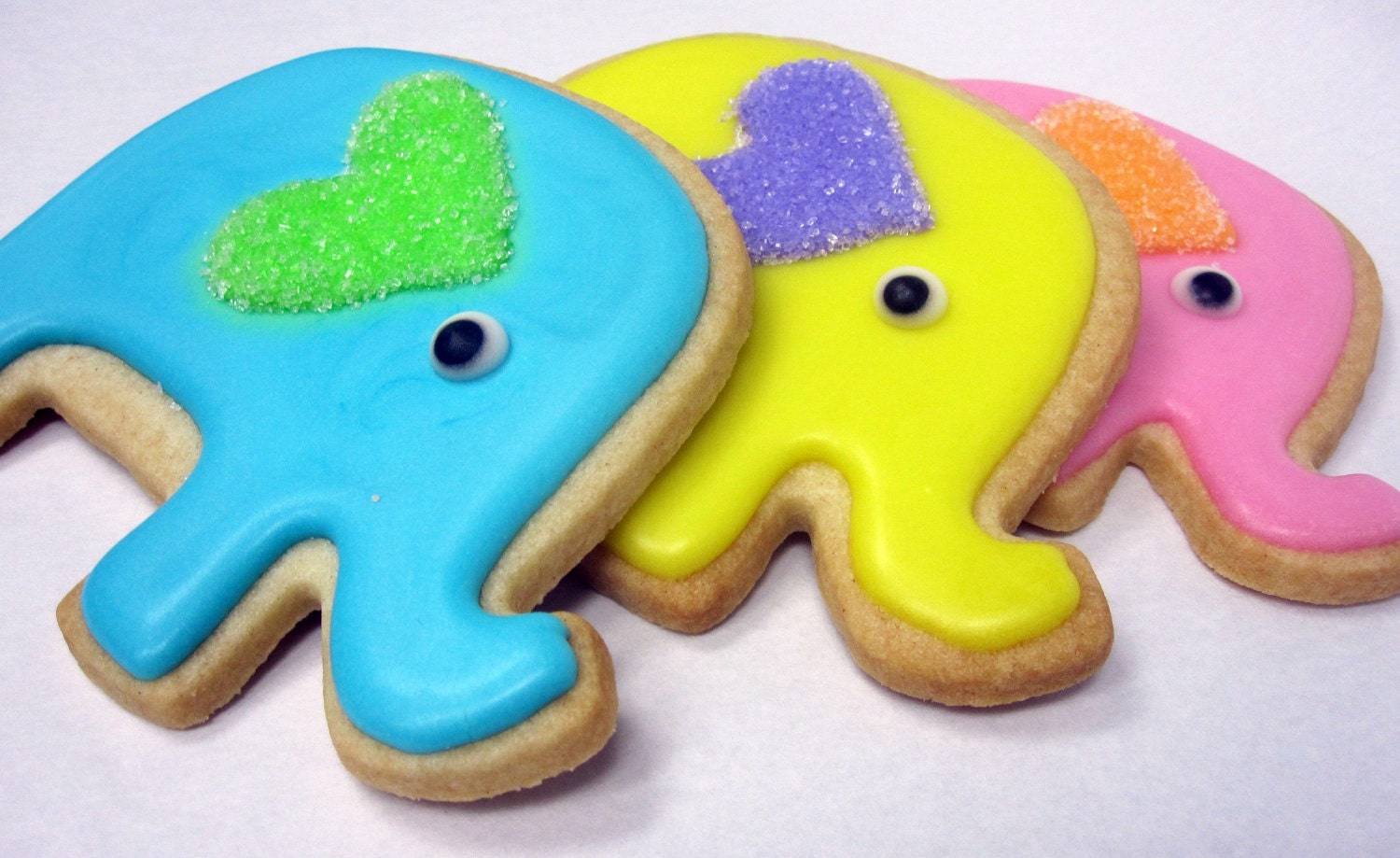 BABY ELEPHANT Sugar Cookie Party Favors, 1 Dozen NEW