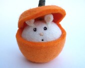 Pumpkin Toy, Felt Wool Mouse Waldorf Doll Felted All Natural Eco Friendly Boy Girl Children Kids Waldorf - Easter Gift