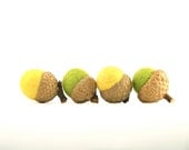 Acorns, Needle Felted, Lime Green and Lemon Yellow, Juicy, Fun and Unique Home Decor - 10