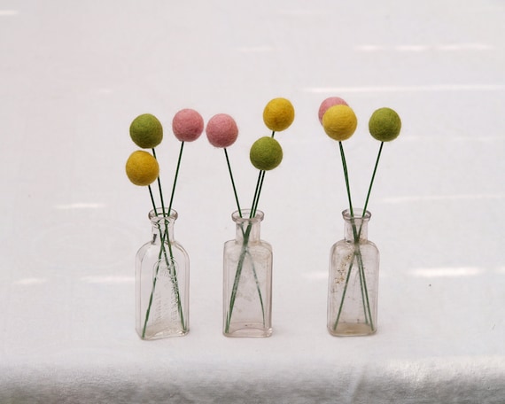 Spring Wedding Decorations Baby Shower Party Decorating Felted Craspedia Flowers fun Billy ball Cake Table Pastel Easter Decor Egg Country