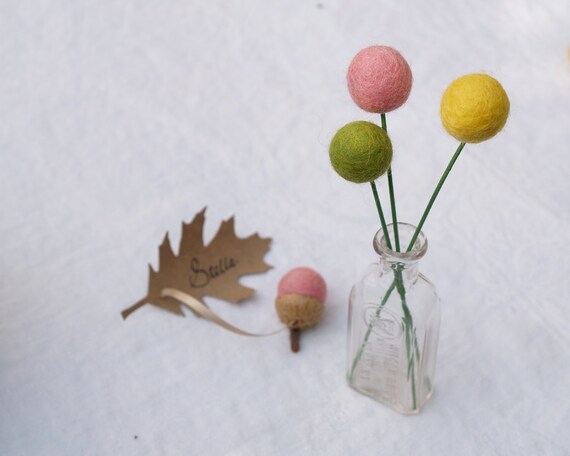 Spring Wedding Decorations Baby Shower Party Decorating Felted Craspedia Flowers fun Billy ball Cake Table Pastel Easter Decor Egg Country