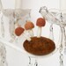 Wool Mushroom Rock, handmade felt autumn fall home decor woodland natutre table housewarming gift table centerpiece brown